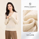Chunzhu Cashmere 2025 Autumn and Winter Round Neck Cable Warm Age-Reducing Comfortable Sweater Women's High-End Cashmere Sweater Hutt White M (90-110Jin Jin is equal to 0.5kg)