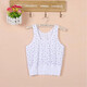 Summer new thin cotton camisole, middle-aged and elderly women can wear extra large half-cut short mother's underwear, underwear vest - white L size - 1 piece
