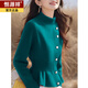 Hengyuanxiang Winter Wool Sweater Women's Half Turtle Collar Design Fashionable Waist Soft Cashmere Knitted Cardigan Women's Sweater Jacket Red S (80-90Jin Jin equals 0.5kg)