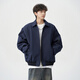 MMOPTOP American flight jacket autumn and winter men's fashion versatile loose casual jacket MJK10 navy blue L