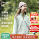 Like uu limited time discount sweatshirt for girls autumn 2023 new polar fleece half-zip sweatshirt for boys and girls, light moss green 140 cm
