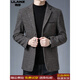Lilan Men's Autumn and Winter 2025 New Suit Wool Single Jacket Young Men's Casual Business Suit Warm and Trendy Gray L 175 (130-145Jin Jin equals 0.5 kg)
