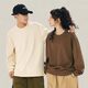 Baleno Spring and Autumn Couple Heavy Fashion Brand Sweater 2025 New Small Boys Look Tall and Thin Casual Loose Jacket Round Neck Sweater - Light Rice #Solid Color XL