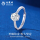 Lao Fengxiang PT950 platinum first encounter ring for women new platinum ring for marriage proposal and confession birthday gift for girlfriend and wife platinum first encounter ring about 2.2g brand gift box