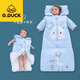 G.duck Little Yellow Duck Baby Sleeping Bag Autumn and Winter Thickened Class A Warm Children 03 Years Old Detachable Baby Winter Sleeping Bag Blue Elk - Thickened - Pure Cotton Fabric 0-3 Years Old - Hooded Full Length 110cm