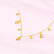 Saturday Blessing Yellow 18K Gold Necklace Women's Smart Water Drop Color Gold Necklace Birthday Gift C0622087 40+5cm