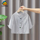 G.duck baby white shirt spring and autumn baby style new tops spring boys pure cotton shirt spring girls trendy children's clothing white cartoon shirt 80 cm