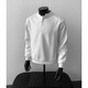 Capti American Polo Henry shirt long-sleeved sweatshirt men's autumn and winter trend cleanfit inner casual men's base sweatshirt black L