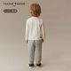 Teenie Weenie Kids 25 years new autumn men's and women's baby pure cotton printed long-sleeved T-shirt ivory white 120cm