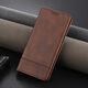 Jioxiang Magnetic Flip Cowgrain Leather Case Suitable for OPPOReno14 Mobile Phone Case Business All-inclusive Anti-fall Brown OPPO Reno14