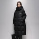 Flying in the Snow Down Jacket Women's Long 25 Winter Over-the-Knee Loose Large Size Thickened 90 Duck Down Warm Hooded Jacket Black M