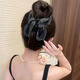 Li Qing Wheat Triangular Clip Hepburn Style Hair Clip French Elegant Light Luxury Updo Shark Clip Hair Clip Headwear High-end