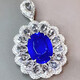 HEEKAIYI Sapphire Necklace for Women Royal Blue 18k Gold Diamond Pendant Chinese Valentine's Day Birthday Gift for Wife and Girlfriend Selected 1.92 Carat/Royal Blue