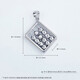 Beijing Gold Trading Center Co., Ltd. platinum pendant pt950 Jinbao Ruyi small abacus pendant for girlfriend and wife's birthday, about 4.35g