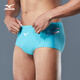 Mizuno (MIZUNO) briefs men's quick-drying swimming trunks small boxer professional training racing anti-chlorine hot spring swimming equipment agate green 2XL height 175-185 weight 80-95KG