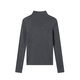 Made in Tokyo, 100% woolen sweater, sweater, women's turtleneck bottoming sweater 25 autumn and winter new style, high-grade floral gray M