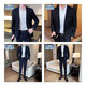 ROMON suit men's suit for all seasons, men's work business formal wear, banquet suit, slim suit, groom's wedding dress