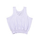 Summer new thin cotton camisole, middle-aged and elderly women can wear extra large half-cut short mother's underwear, underwear vest - white L size - 1 piece