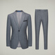 Guillaume de Mons pure wool suit men's business formal suit complete set of men's groom's wedding dress suit thickened gray top + pants MXF076 52