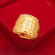 KZD old phoenix new Chinese classic fortune ring men's open adjustable ring gold fortune ring