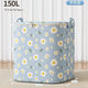 Quilt Storage Bag Large Capacity Waterproof and Moisture-proof Storage Box for Clothes and Luggage Moving Packing Quilt Bag Blue Daisy Large Size