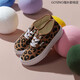 VANS (VANS) official brand direct supply Authentic sweet and cool leopard print medium and large children's canvas shoes leopard print 32