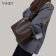 Viney bag women's leather bag large capacity bucket bag light luxury portable crossbody birthday gift high-end gift for girlfriend and wife