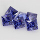 Yongsi quality tanzanite sapphire loose stone square right-angled zircon artificial ring face princess inlaid 10*10mm