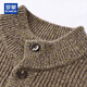 ROMON 100% pure wool sweater for men in autumn and winter new casual real pocket sweater for men with buttons knitted cardigan jacket for men