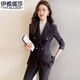 Iyalusa Striped Small Suit Women's Business Suit Spring and Autumn No-iron High-end Commuting Suit Business Formal Work Clothes 895-1 Single-piece Blue Striped Suit XL (110-120Jin Jin equals 0.5 kg)