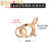 Hengjiuye DL 199818k gold buckle head real 18K gold spring buckle thin necklace bracelet buckle 750 4mm spring buckle + 3mm circle (rose gold)