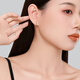 Chao Acer Platinum Diamond Earrings for Women PT950 Earrings C-shaped Simple and Exquisite Sparkling Gift for Girlfriend’s Birthday Single Style, Free Silicone Ear Plugs