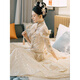ROAR UTHAUG Show and Clothing 2025 New Champagne Color New Chinese Style Wedding Dress Elegant Small Wedding Toast Outfit Outfit XH1434 Qian Yan No Headgear S