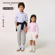 Teenie Weenie Kids 25th spring and summer long-sleeved striped shirt for boys and girls, blue 130cm