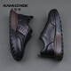 Camushen shoes men's genuine leather 2025 autumn and winter men's shoes new casual shoes men's high-end light luxury trendy shoes increased cowhide shoes black genuine leather light luxury-limited edition 41 leather shoe size