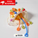 He Jiagong Japan Manhattan hand ball baby silicone teether molar stick baby chewing gum toy anti-eating Lalale-yellow 6-point teether-suction cup fixation-traction