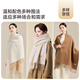 JIUMU Pure Wool Scarf Women's Autumn and Winter Warm Large Shawl for Girls Red Birthday Gift Box