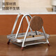 Medieval style stainless steel chopping board rack kitchen countertop storage rack pot lid shelf chopping board cutting board placement rack medieval style chopping board rack double layer
