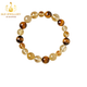 Matching Citrine Bracelet Women's Tiger Eye Stone Bracelet Beads 12mm