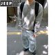 JEEP SPIRIT Black Henley Collar Sweater Men's Autumn American Retro Feel Knit Sweater Cleanfit Bottoming Shirt Gray M