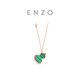 Chow Tai Fook ENZO Green Gourd 18K Gold Malachite Diamond Necklace Girl Birthday Gift EZV8054