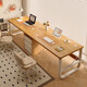 Double computer desk home wall-mounted long table bedroom desk simple modern student study office workbench quality double place pastoral color 240cm