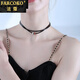 Farcoko brand necklace for women, high-end fashion jewelry, neckband, birthday anniversary, Valentine's Day gift for girlfriend and wife, black necklace
