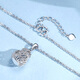 Meluxe PT950 platinum necklace three-dimensional hollow gourd pendant birthday gift about 8.3g-42+3cm