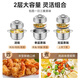 Supor steamer 304 stainless steel double-layer soup pot household heightening and thickening cooking pot steaming fish and steamed buns gas induction cooker universal heightening and thickening healthy 0 coating 3 layers 28cm