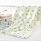 He Jiagong baby gauze cover type A summer thin pure cotton cover blanket out windshield cover child baby air conditioning quilt 2 layers kiwi 120X150 5cm