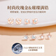 Lao Fengxiang Light Luxury One Week Earrings Women's Premium One Week Gift Box Set Silver Earrings Birthday Anniversary Gift for Girlfriend and Wife Daily Accompany* One Week Earrings
