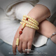 Fat Donglai's same style white flower beeswax bracelet made of Russian material 108 pieces purely handmade multi-circle cultural toy gift for men and women Old type white flower wax 108 pieces Style 1 6.5mm Purely handmade丨