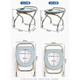 Miaoxinsi simple folding mobile toilet for the elderly, squatting toilet, elderly pregnant women sitting on the toilet, toilet chair and toilet stool