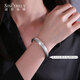 Shengshi Qiyuan platinum bracelet for women pt950 platinum bracelet platinum semi-solid ring new starlight sparkling bracelet inner diameter 58mm weight 33-34 grams face width about 10.9mm
